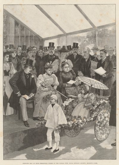 Prinses May van Teck presenteert Prijzen op het Bloemenfeest, Royal Botanic Society, Regent